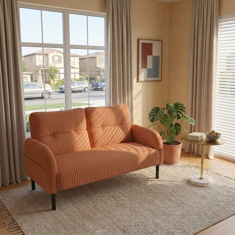 Canapé moderne et confortable avec poches de rangement latérales, canapé élégant pour le salon, la chambre et la salle de conférence