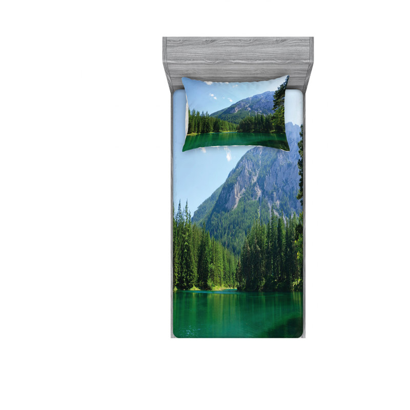 Ensemble de draps Lake, Ensemble de draps pour lit simple avec drap-housse