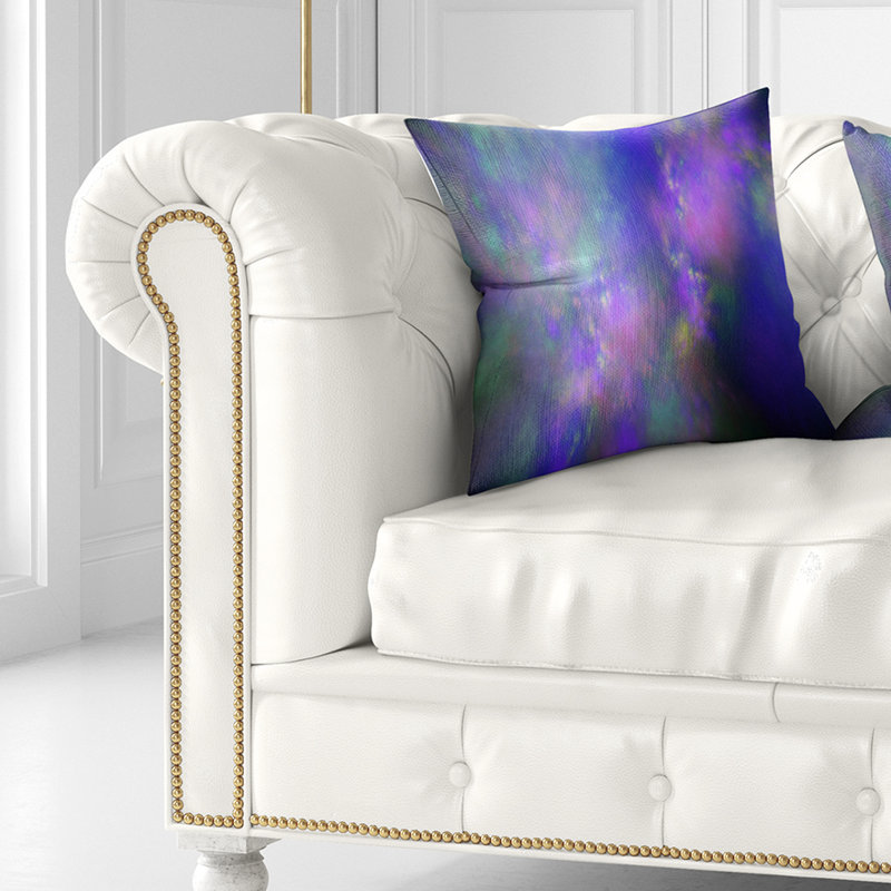 Perfect Starry Sky - Abstract Printed Pillow, 18" x 18", Throw Pillow, Purple