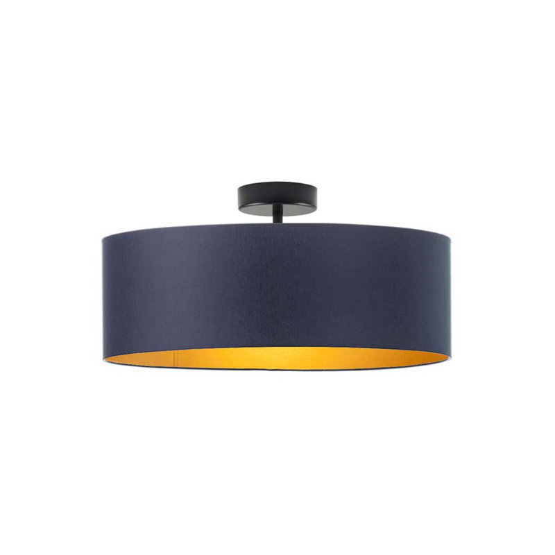 Sunburg Semi Flush Mount, Black, 30cm H x 50cm W x 50cm D, Dark Grey
