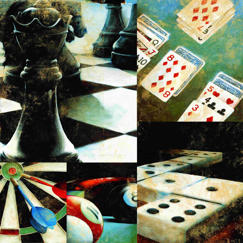 «Game Room 2», impression sur toile tendue, L 20 po x H 20 po