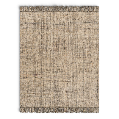 Bedivere Gray Beige Hand-Woven Jute Rug