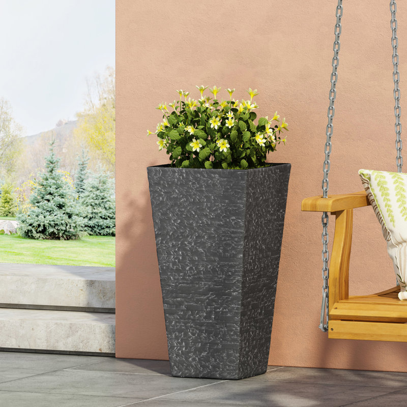 Gray Magnesium Oxide Planter For Outdoor Gardens - 15.09 In. Depth, Width, 30.02 Height, 33.07 Lb, 32.5 Package 19 18.5 37.94 Lb Weight Oxide, D, W, H, Pd W