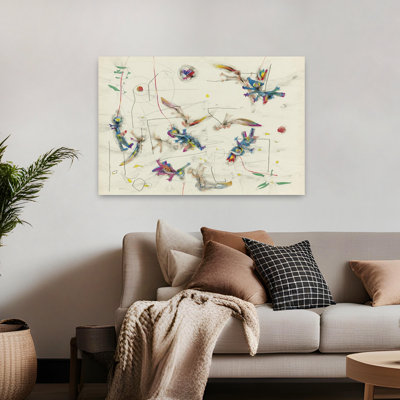 Untitled Number 9 1942 Abstract Classic Colorful Bird Wildlife Wall Art Print by Paul Klee - 1 Piece Wrapped Canvas Wall Art