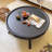 Modern Black Solid Wood Round Coffee Table