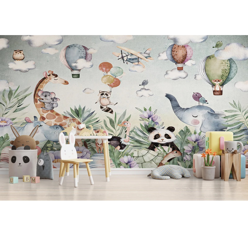 Whimsy Wild: Dreamland Safari, L 72 po x l 108 po, Non tissé
