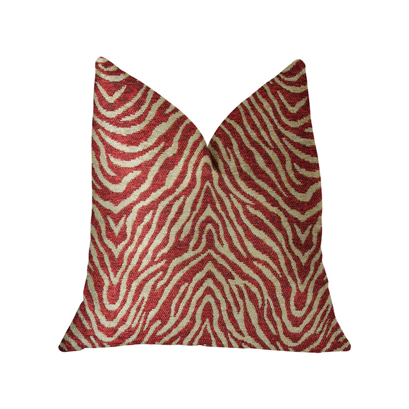 Oreiller luxueux oasis Waves, 20" x 30", Rouge, Coussin lombaire