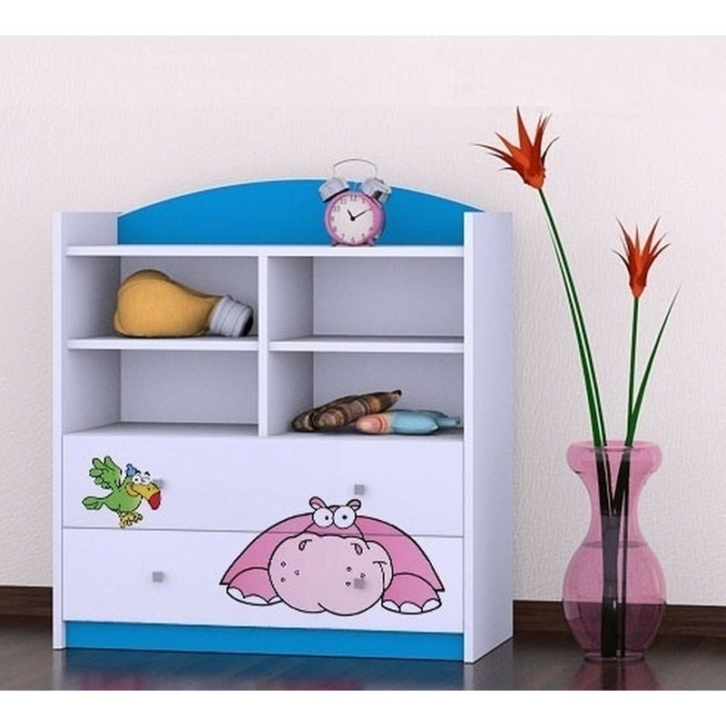 Annalise 96cm H X 86cm W Animals Kids Cube, Blue