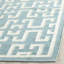 Tapis géométrique en soie / laine / ivoire à tissage plat Rodgers-933742673