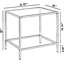 Table de bout rectangulaire moderne avec plateau en verre trempé et structure en métal doré, table d'appoint minimaliste pour le salon, la chambre à coucher, le bureau ou l'extérieur