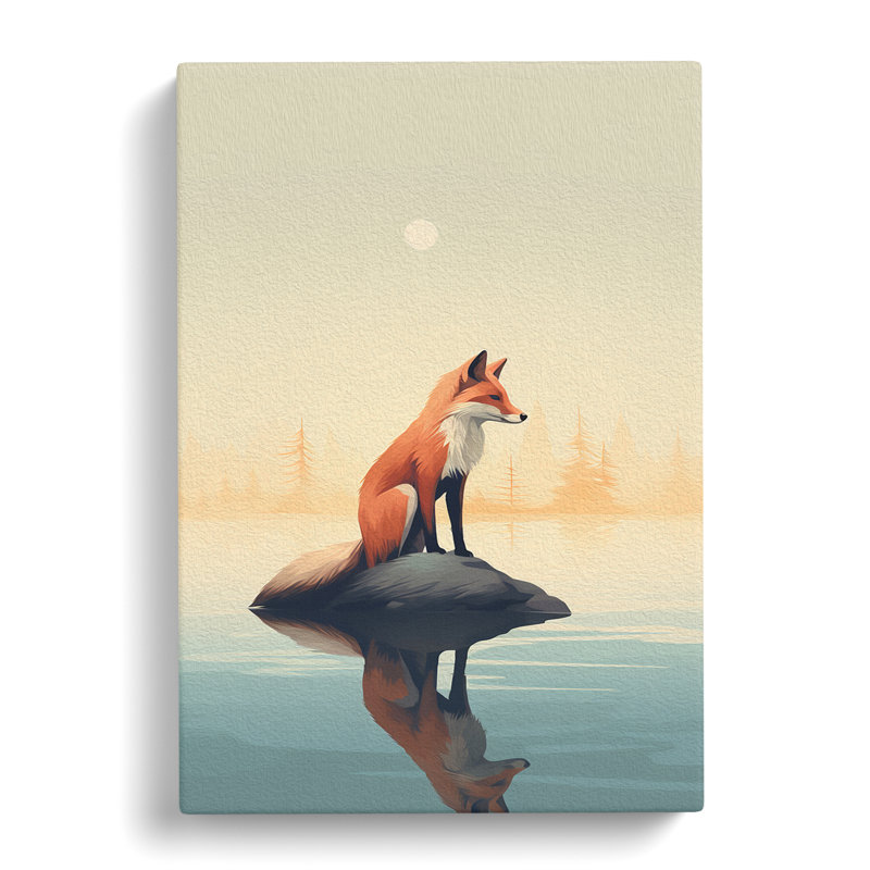 Fox Minimalism - Wrapped Canvas, 76cm H x 50cm W x 3cm D