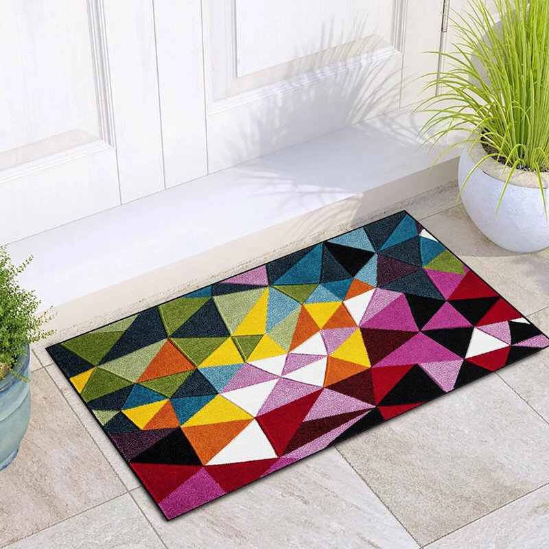Geoplay Geometric Polypropylene Rug – Non-Slip, Modern Area Carpet for Home, Rectangle 120 x 170cm