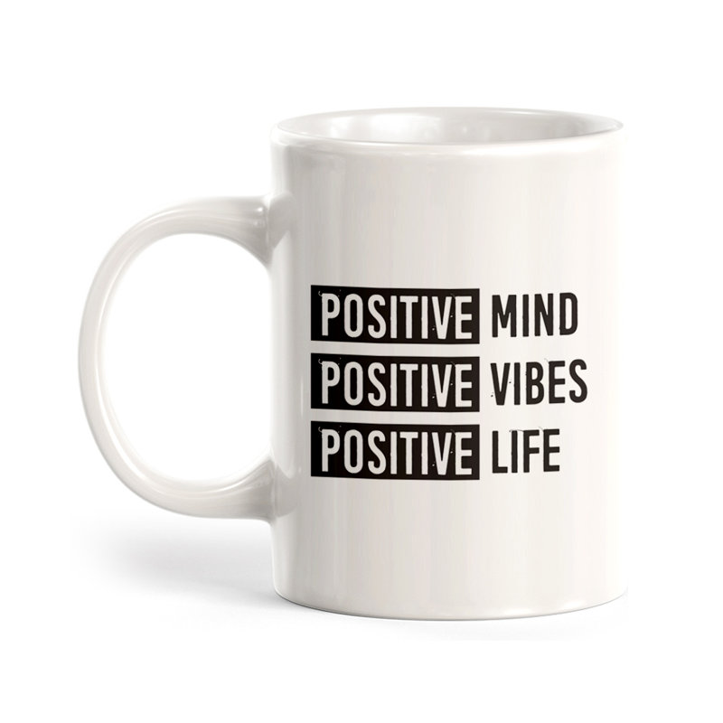 Tasse à café à vie positive, Ensemble de verres à lait, Plastique polypropylène