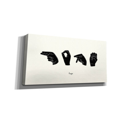 «Sign Langage 2» par Emma Scarvey, art mural sur toile