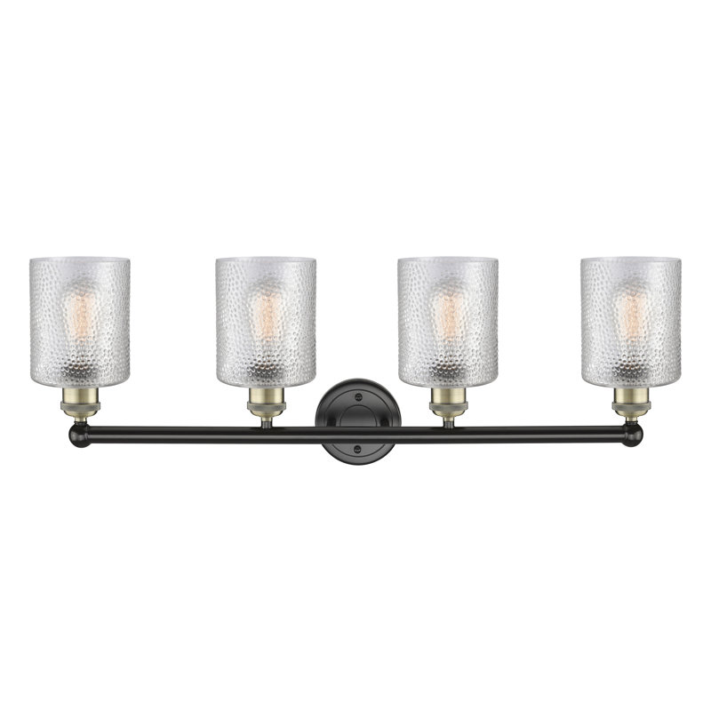Karon 4 - Light Dimmable Vanity Light, Clear, Black Antique Brass