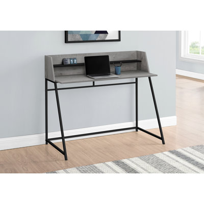 Bureau d'ordinateur, bureau personnel, ordinateur portable, tablettes de rangement, L 48 po, travail, stratifié, métal, contemporain, moderne