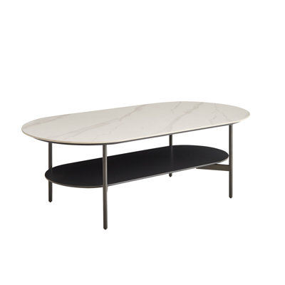 Cedric Sintered Stone Oval Coffee Table