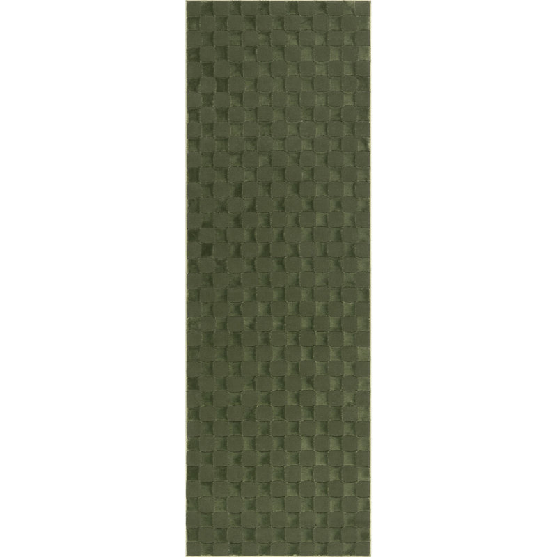 Alaiya Checkered Machine Washable Area Rug, Runner 2'8" x 8'