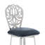  Pivot en gris en faux cuir et acier inoxydable brossé -1728074794