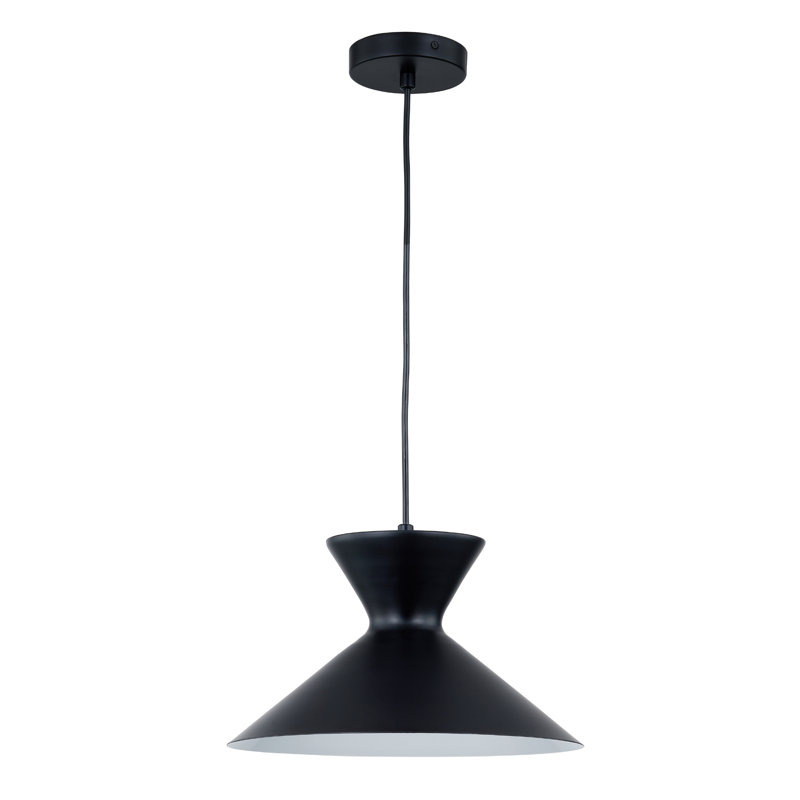 Luminaire suspendu en métal Jeremiah, noir