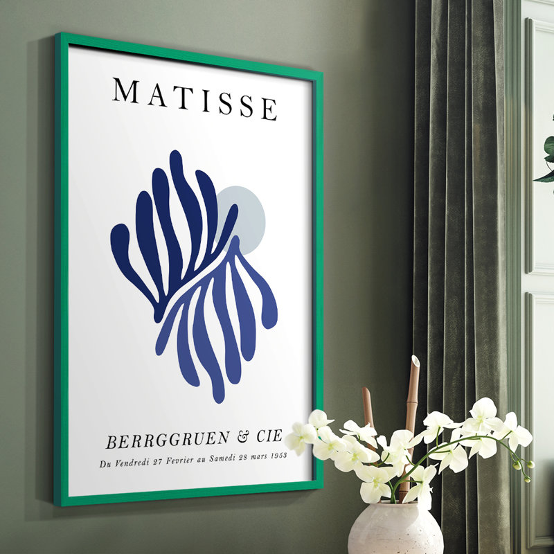 Matisse CCXCVI, reproduction encadrée - bois massif, H 10 po x l 8 po, Vert
