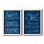 «Locomotive Blueprint I», ensemble de 2 impressions encadrées sur toile-812499569-812499570