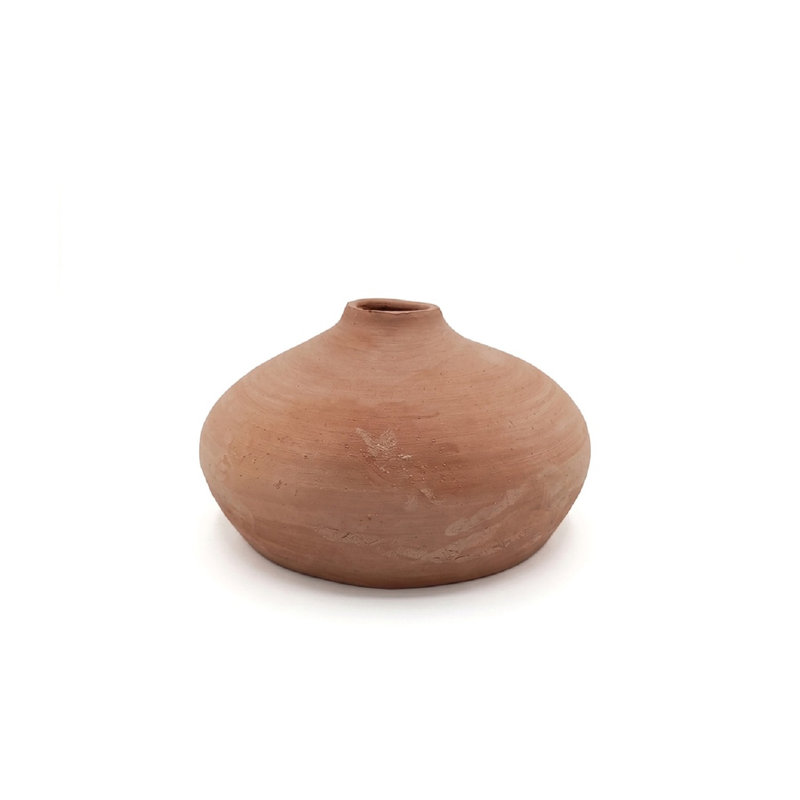 Terracotta Vase Dia 10" & H 5.5"