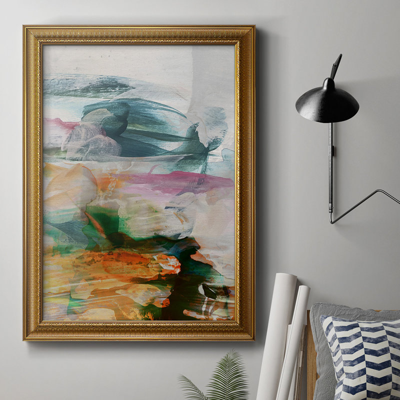 Abstrait mouvement II, toile encadrée de qualité supérieure - prête à être accrochée, H 20 po x l 16 po x P 2,5 po