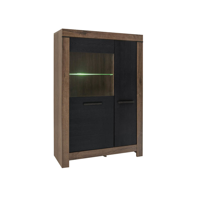 Display Cabinet, Oak Monastery/Oak Black