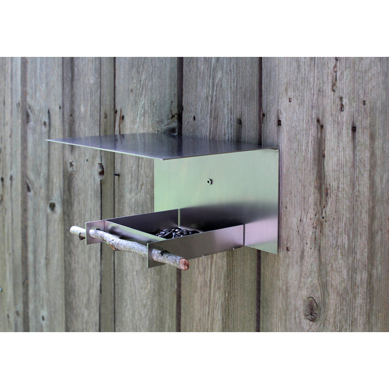 Giovannella Metal Pole Tray Bird Feeder