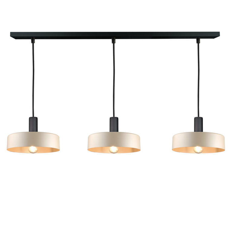 Bhayani 3 - Light Drum Pendant, Beige/Brown, Latte Black