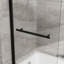 Pare-baignoire 31 po x 55 po, panneau de verre trempé pivotant à 180 ° avec poignée en acier inoxydable 304, finition noir mat