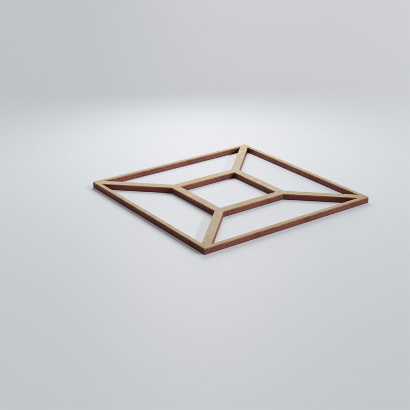 Panneaux muraux décoratifs en bois Marion, Bouleau, H 11 3/8 po x l 11 3/8 po x P 3/8 po