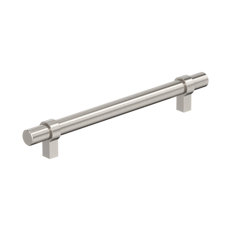 Poignée d'armoire centrale en nickel satiné 6 5/16 po (160 mm) Central - paquet de 10, 6 5/16", Nickel satiné