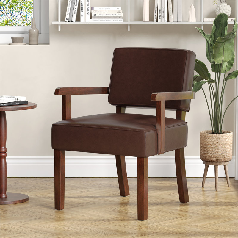 Fauteuil d'appoint Naethan, Brun foncé