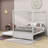 Floyed Liandra Full Size Wooden Canopy Platform Bed with Twin Size Trundle by Red Barrel Studio-87905194