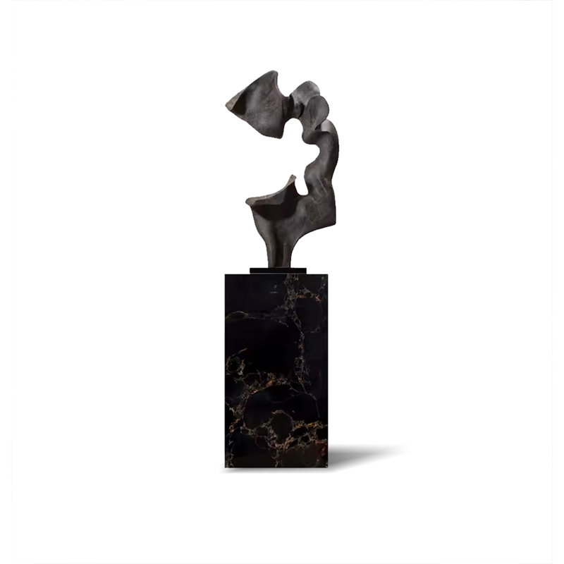 Figurine Creative Sculpture, Noir; or
