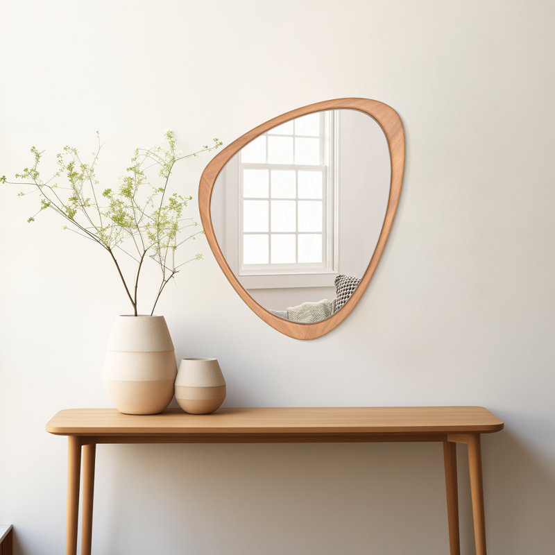 Miroir de salle de bain Doruk, Noyer, 25,4 po x 20,3 po