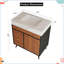 Meuble-lavabo de salle de bain moderne Mid-Century avec lavabo en céramique, plateau en pierre frittée et rangement à fermeture en douceur-1875689203