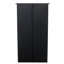 Armoire multimédia à panneau de fenêtre noire-70850155