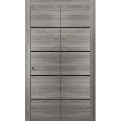 Porte pliante en bois massif massif