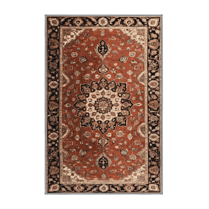Tapis brun lavable à la machine