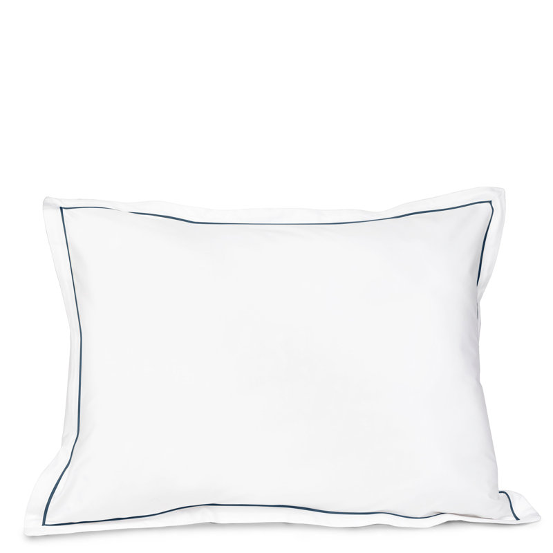 Luce Sham, Standard Sham, White/Midnight Blue