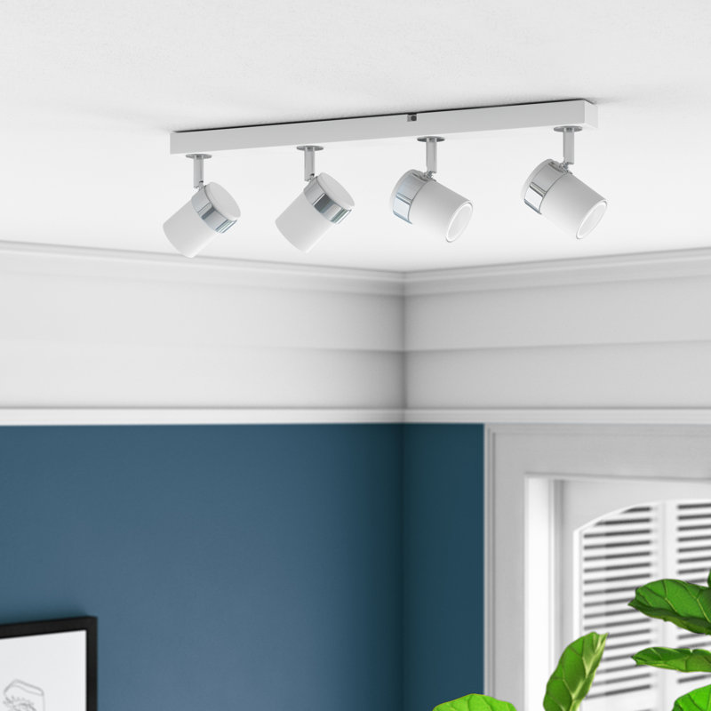 Lacey 4-Light 54cm Ceiling Spotlight, Black Chrome, 6500K