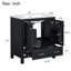 Meuble-lavabo noir 30 po avec lavabo simple-960873351