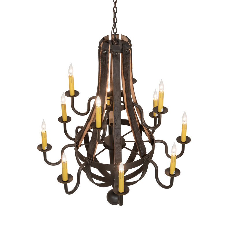 Stave Madera 12 - Light Chandelier