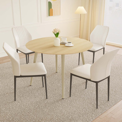 Table de salle à manger ronde Mid-Century moderne