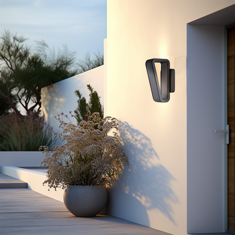 Soldered Silver and Black Modern LED Wall Sconce