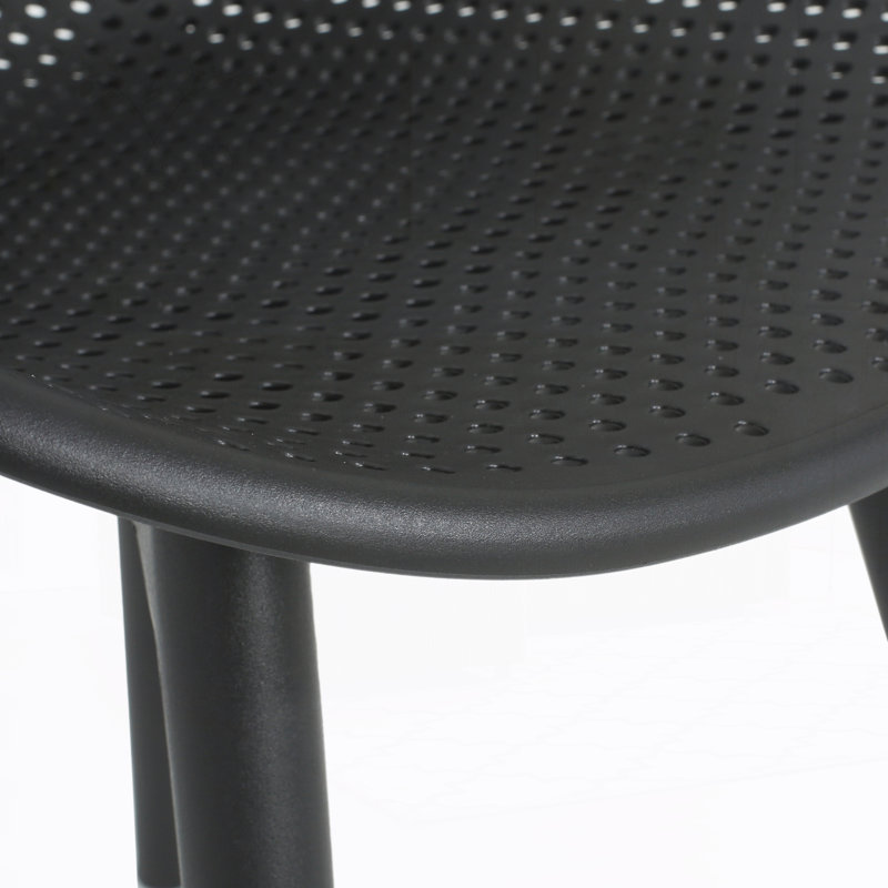Chaise d'appoint d'extérieur (ensemble de 2), Noir