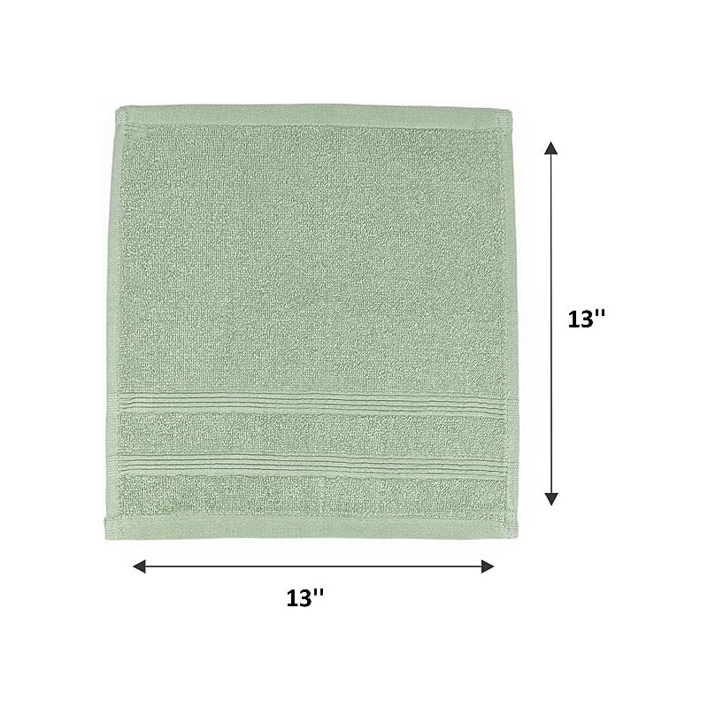 Genadijus 100% Cotton Midweight Washcloth, White